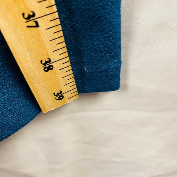 Vince Long Sleeve‎ Blue Teal Career Minimalist Classic Sheath Dress Size XS - Picture 8 of 11